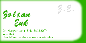 zoltan enk business card